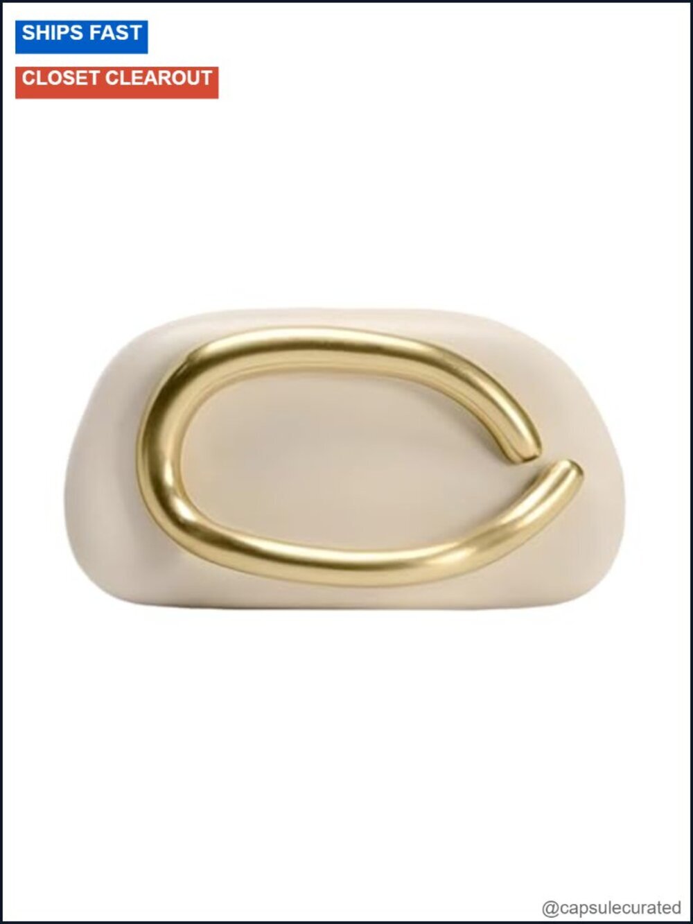 PU Leather Metal Handle Handbag Compact Stone Purse Shoulder Clutch Bag